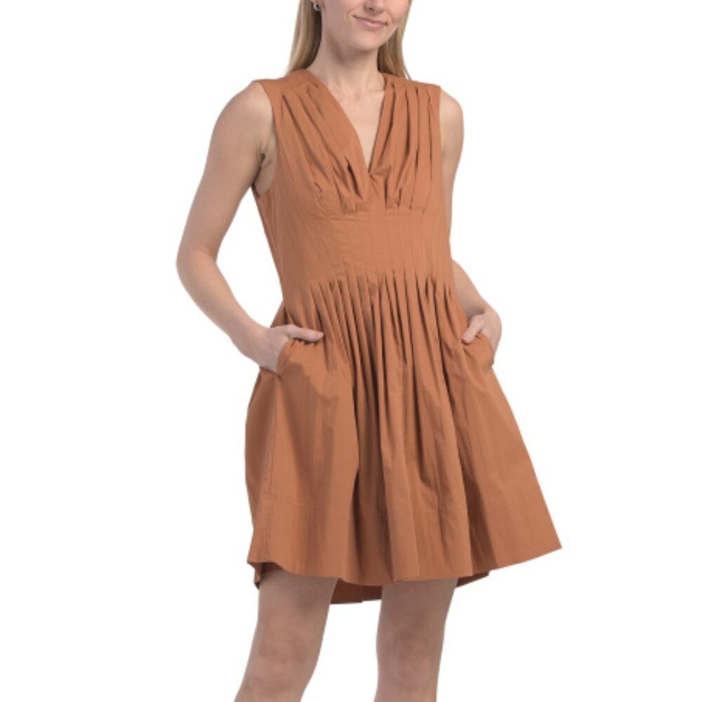 LUXELY Tucked Fit And Flare Mini Dress